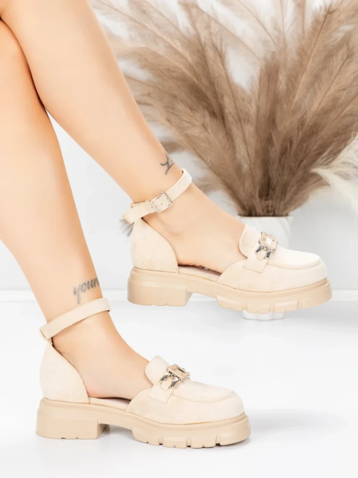 Pantofi Casual Dama 5H59 BEIGE | MEI