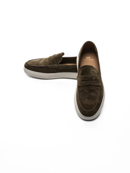 Mocasini Barbati din piele naturala 25859 GREEN | FRANCO GERARDO