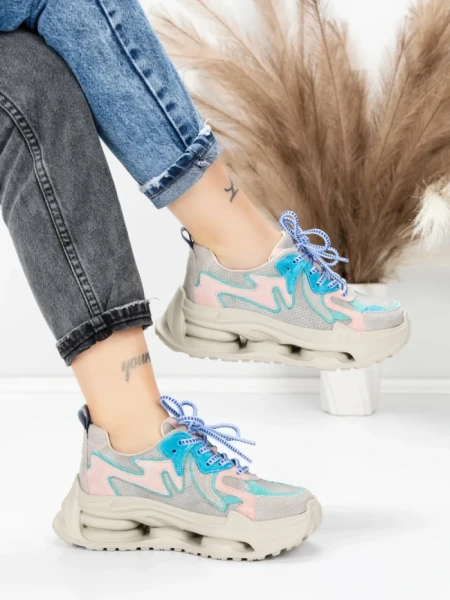 Pantofi Sport Dama din piele naturala 36823-1 GREEN | ADVANCER