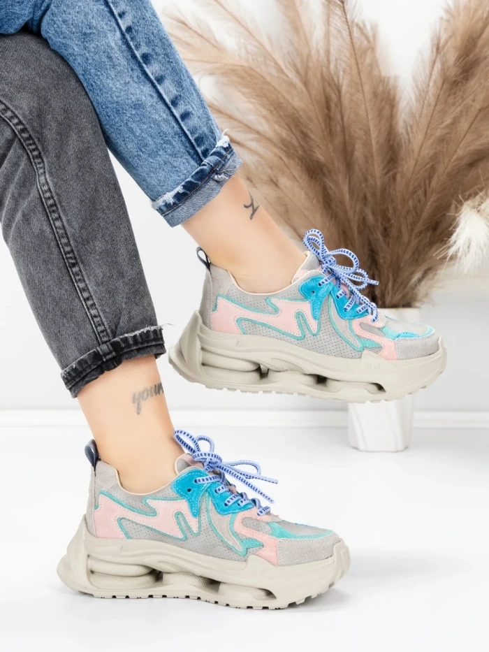 Pantofi Sport Dama din piele naturala 36823-1 GREEN | ADVANCER