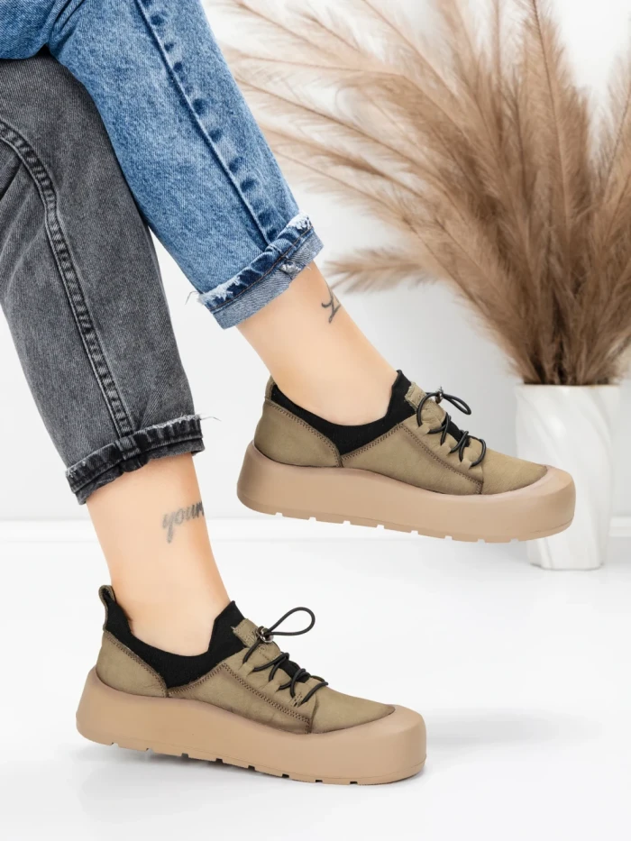 Pantofi Sport Dama din piele naturala 999 GREEN | ADVANCER