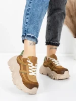 Pantofi Sport Dama din piele naturala 9805 BROWN | FRANCO GERARDO