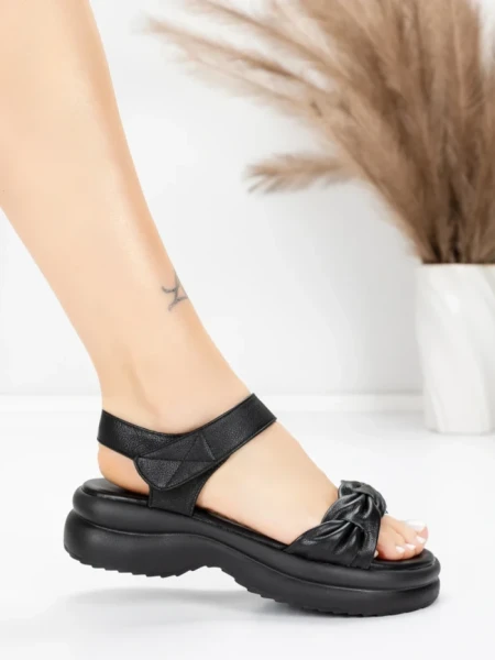 Sandale Dama din piele naturala 2562 BLACK | ADVANCER