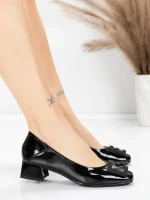 Pantofi cu toc din piele naturala 1011-1062 BLACK | FORMAZIONE