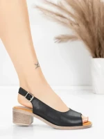 Sandale Dama din piele naturala 352-1 BLACK | ADVANCER