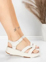 Sandale Dama cu Platforma 032 Crem | Advancer » MeiShop.Ro