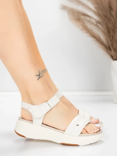 Sandale Dama cu Platforma 036 Crem | Advancer » MeiShop.Ro