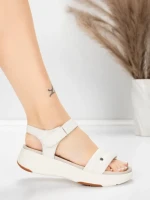 Sandale Dama cu Platforma 036 Crem | Advancer » MeiShop.Ro