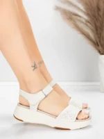 Sandale Dama cu Platforma 037 Crem | Advancer » MeiShop.Ro