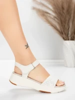 Sandale Dama cu Platforma 037 Crem | Advancer » MeiShop.Ro