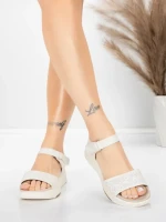 Sandale Dama cu Platforma 037 Crem | Advancer » MeiShop.Ro