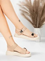 Sandale Dama cu Talpa Joasa 1028 Piersica | Advancer » MeiShop.Ro