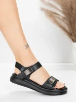 Sandale Dama cu Talpa Joasa 1028 Negru | Advancer » MeiShop.Ro