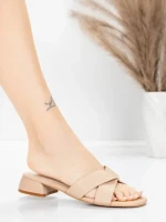 Sandale Dama cu Toc Gros 103 Piersica | Advancer » MeiShop.Ro