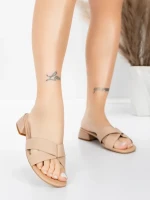 Sandale Dama cu Toc Gros 103 Piersica | Advancer » MeiShop.Ro