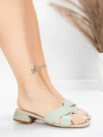 Sandale Dama cu Toc Gros 103 Verde | Advancer » MeiShop.Ro