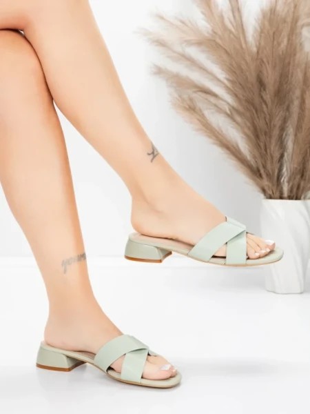 Sandale Dama cu Toc Gros 103 Verde | Advancer » MeiShop.Ro