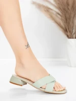 Sandale Dama cu Toc Gros 103 Verde | Advancer » MeiShop.Ro