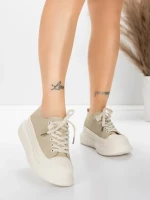 Pantofi Sport Dama din piele naturala 227802 Piersica ... » MeiShop.Ro