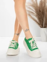 Pantofi Sport Dama din piele naturala 227802 Verde | A... » MeiShop.Ro