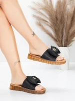 Papuci Dama cu Talpa Joasa 28118 Negru | Advancer » MeiShop.Ro