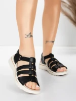 Sandale Dama cu Talpa Joasa 3FR035 Negru | Advancer » MeiShop.Ro