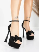 Sandale Dama cu Toc Subtire si Platforma 5DC39 Negru |... » MeiShop.Ro
