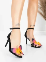 Sandale Dama cu Toc Subtire 5GS62 Negru | Mei » MeiShop.Ro