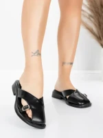 Papuci Dama cu Talpa Joasa 5GS63 Negru | Mei » MeiShop.Ro