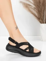 Sandale Dama cu Platforma 5GS67 Negru | Mei » MeiShop.Ro