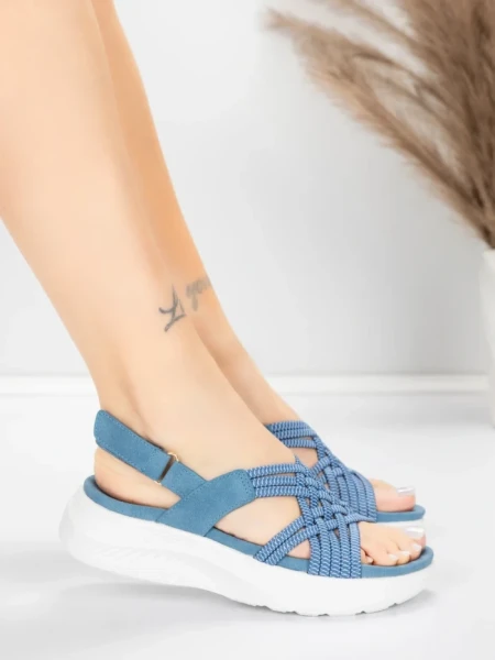 Sandale Dama cu Platforma 5GS67 Albastru | Mei » MeiShop.Ro