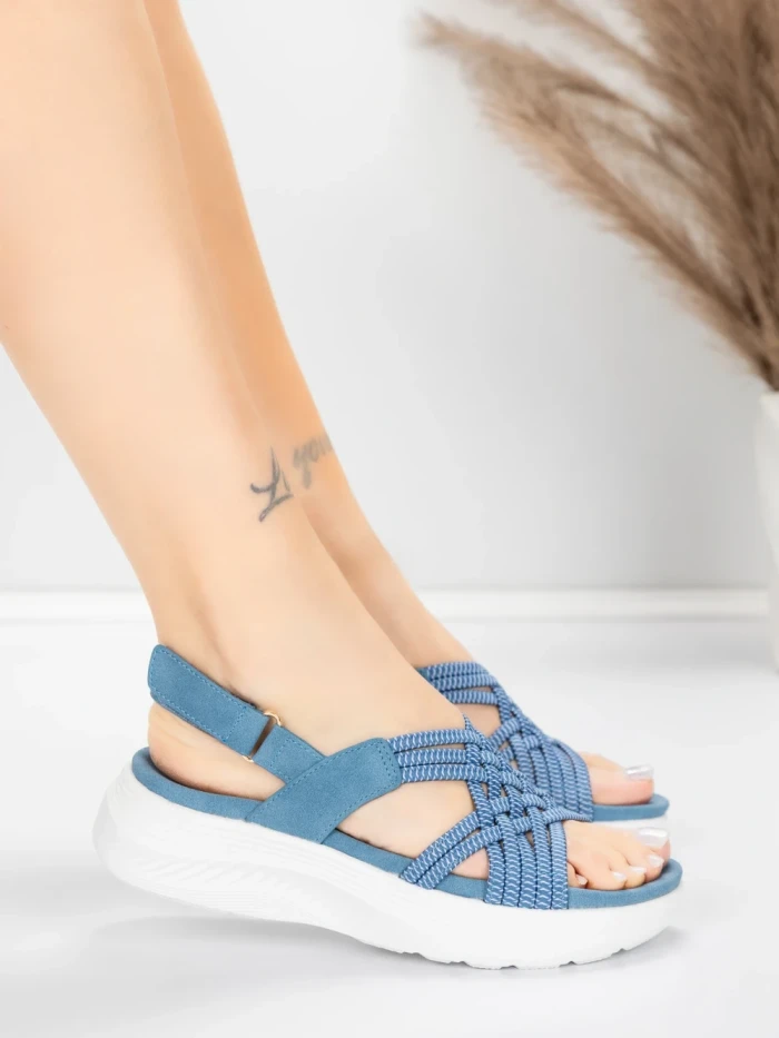 Sandale Dama cu Platforma 5GS67 Albastru | Mei » MeiShop.Ro