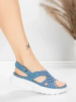 Sandale Dama cu Platforma 5GS67 Albastru | Mei » MeiShop.Ro