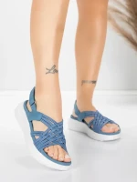 Sandale Dama cu Platforma 5GS67 Albastru | Mei » MeiShop.Ro