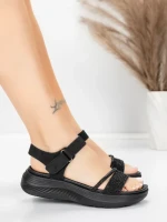 Sandale Dama cu Platforma 5GS68 Negru | Mei » MeiShop.Ro