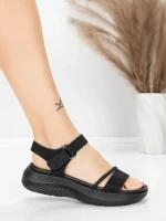 Sandale Dama cu Platforma 5GS68 Negru | Mei » MeiShop.Ro