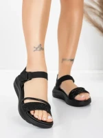 Sandale Dama cu Platforma 5GS68 Negru | Mei » MeiShop.Ro