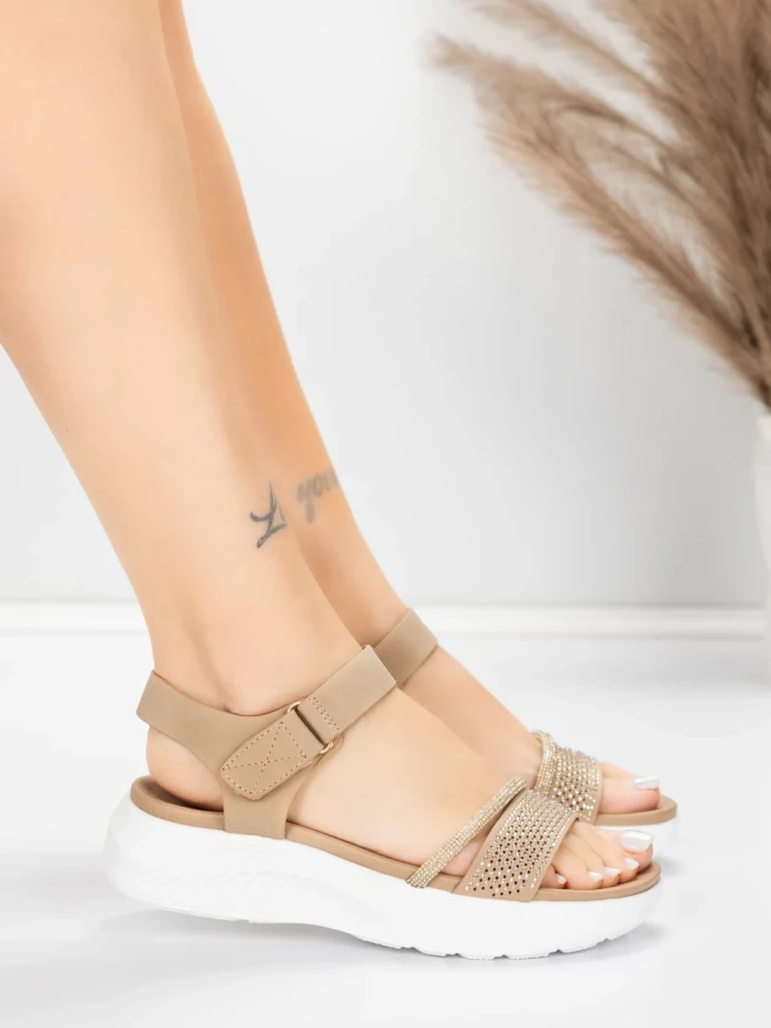 Sandale Dama cu Platforma 5GS68 Piersica | Mei » MeiShop.Ro