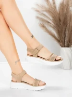 Sandale Dama cu Platforma 5GS68 Piersica | Mei » MeiShop.Ro