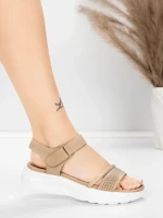 Sandale Dama cu Platforma 5GS68 Piersica | Mei » MeiShop.Ro