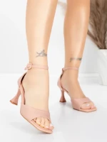 Sandale Dama cu Toc Subtire 5GZ90 Roz | Mei » MeiShop.Ro