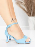 Sandale Dama cu Toc Subtire 5GZ90 Albastru | Mei » MeiShop.Ro