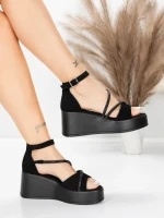 Sandale Dama cu Platforma 5H77 Negru | Mei » MeiShop.Ro