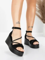 Sandale Dama cu Platforma 5H77 Negru | Mei » MeiShop.Ro