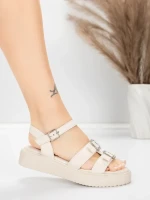 Sandale Dama cu Talpa Joasa 5H80 Bej | Mei » MeiShop.Ro