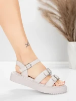 Sandale Dama cu Talpa Joasa 5H80 Roz | Mei » MeiShop.Ro