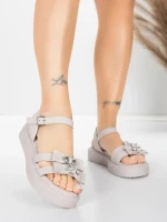 Sandale Dama cu Talpa Joasa 5H82 Roz | Mei » MeiShop.Ro