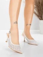 Pantofi Stiletto 5LE29 Alb | Mei » MeiShop.Ro