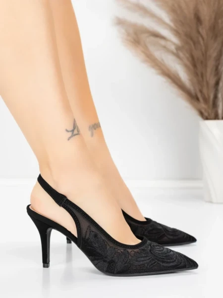 Pantofi Stiletto 5LE30 Negru | Mei » MeiShop.Ro