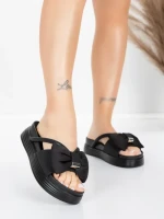 Papuci Dama cu Talpa Joasa TP637-1 Negru | Formazione » MeiShop.Ro